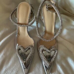 Mach & Mach Triple Heart Clear Heels Size 37